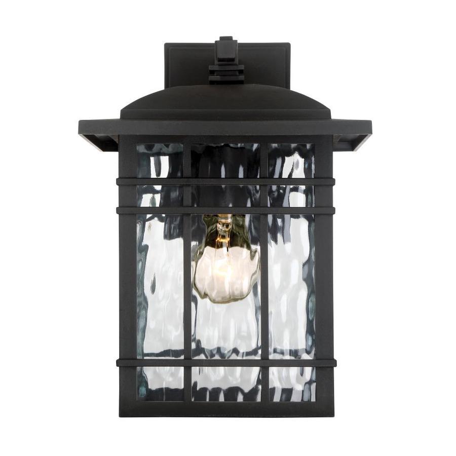 Quoizel Canyon 12.75-in H Matte Black Medium Base (E-26) Outdoor Wall Light