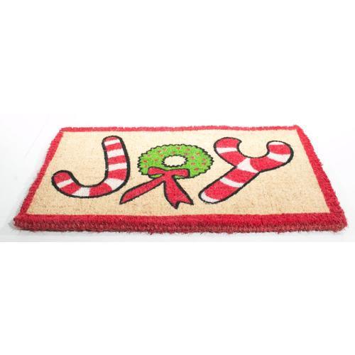 Imports Decor christmas 1-1/2-ft x 2-1/2-ft Red Rectangular Outdoor Door Mat