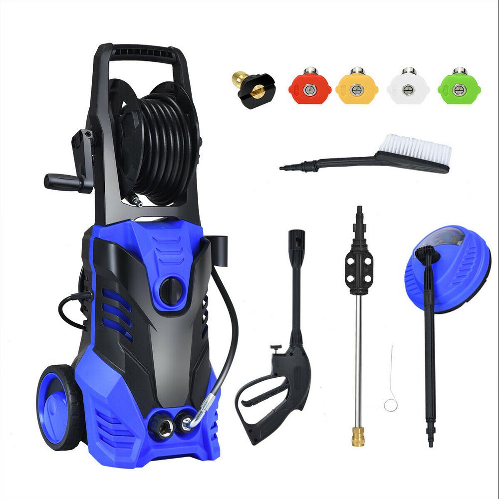 Costway 2030 PSI 2 GPM Hot/Cold Water Electric High Pressure Washer with Patio Cleaner and 5 Nozzles