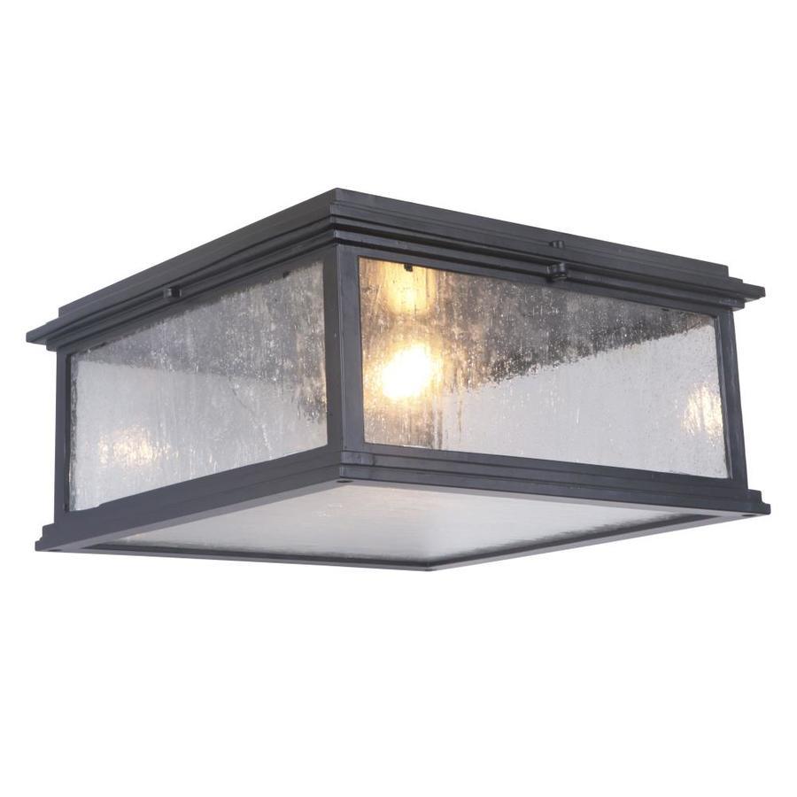 Craftmade Gentry 13.13-in W Midnight Outdoor Flush Mount Light