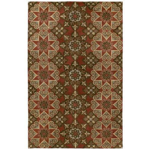 Kaleen Mystic 10 x 13 Salsa Indoor Floral/Botanical Oriental Handcrafted Area Rug