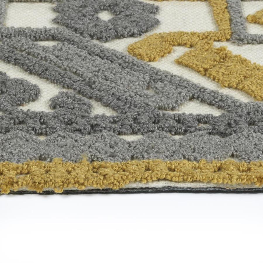 Kaleen Ayrlies Garden 2 x 3 Grey Indoor/Outdoor Geometric Global Handcrafted Throw Rug