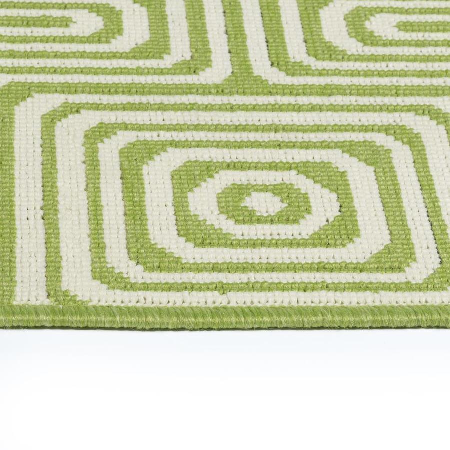 Kaleen Amalie 4 x 6 Lime Green Indoor/Outdoor Geometric Coastal Area Rug