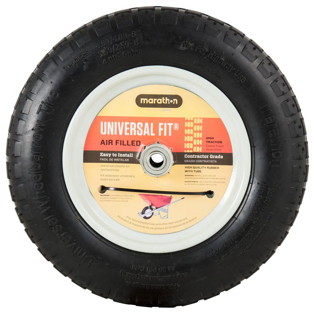Marathon 14.5 in. Pneumatic Universal Wheelbarrow Wheels