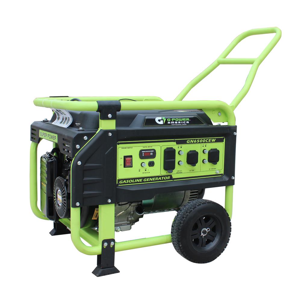 Green-Power Atlas Series 6500/5300-Watt Gasoline Powered Recoil Start Portable Generator w/306cc 11HP LCT Engine