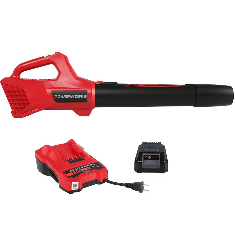 Powerworks XB 20-Volt (85 MPH / 310 CFM) Cordless Axial Blower, 2Ah Battery and Charger Included BLP301