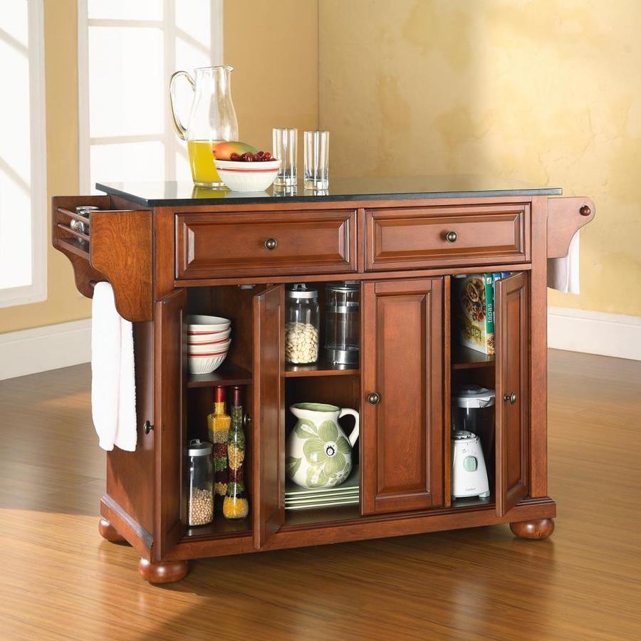 Crosley Furniture Brown Composite Base with Granite Top Kitchen Island (18-in x 52-in x 34-in)