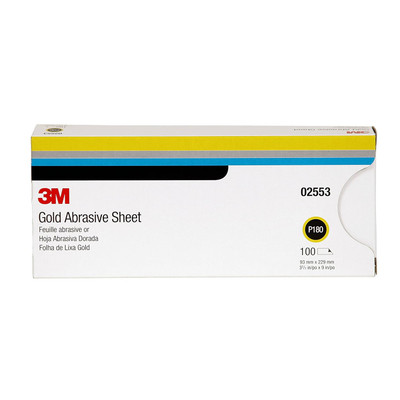 3M 3-2/3" X 9" P180A Production Resinite Gold Sheet (2553)