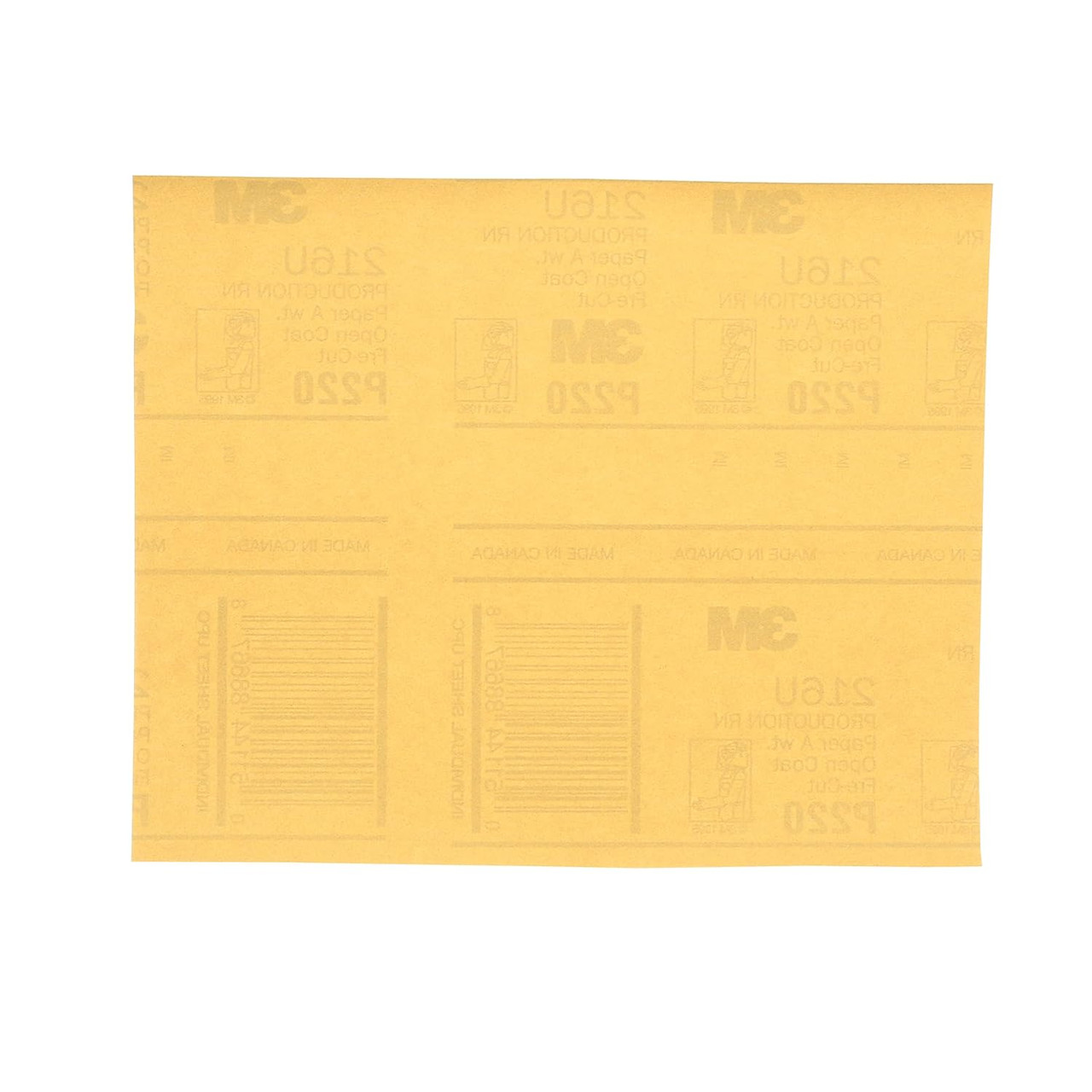 3M 9" X 11" P220A Production Resinite Gold Sheet (2544) - Image 2