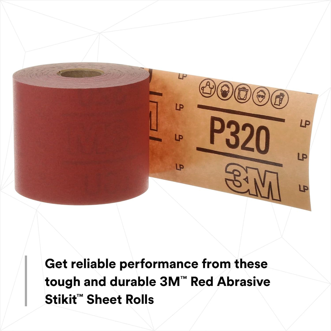 3M 2-3/4" X 25 Yards P180 Stikit Red Abrasive Sheet Roll 316U (1685) - Image 3