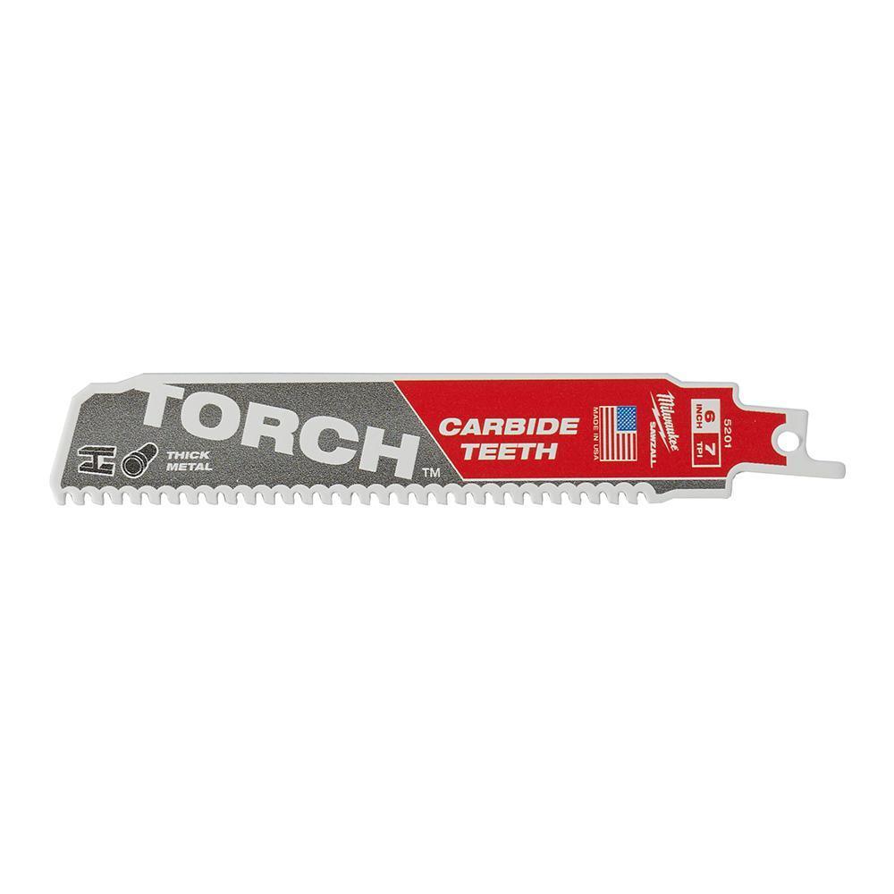 6 in. 7 TPI Torch Carbide Teeth Metal Cutting SAWZALL Reciprocating Saw Blade (1-Pack)