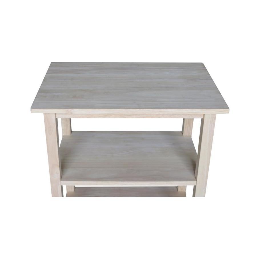 International Concepts Brown Wood Base with Wood Top Kitchen Cart (26-in x 17.2-in x 29.9-in)