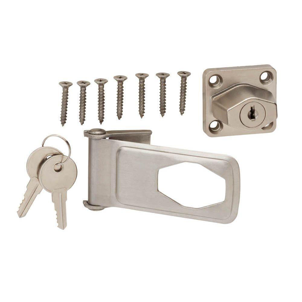 3-1/2 in. Stainless Steel Key Locking Hasp