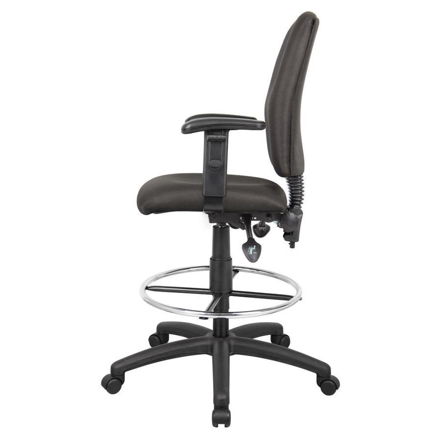 Boss Office Products Black Contemporary Ergonomic Adjustable Height Swivel Drafting Chair