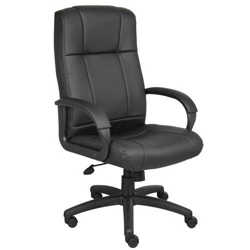 Boss Office Products Black Contemporary Ergonomic Adjustable Height Swivel Executive Chair