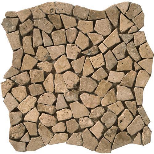 Emser Travertine Pebble 10-Pack Mocha Natural Stone Travertine Border Tile (12-in x 12-in)
