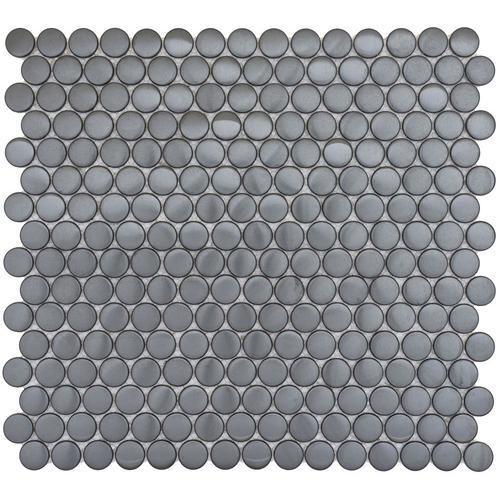 Emser Gleam 10-Pack Graphite Metal Border Tile (12-in x 12-in)