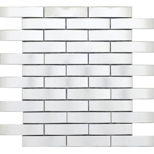 Emser Gleam 10-Pack Silver Metal Border Tile (11-in x 12-in)