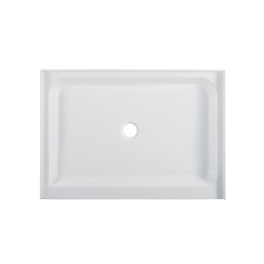 Voltaire 36 in. x 48 in. Single-Threshold, Center Drain Shower Base in White