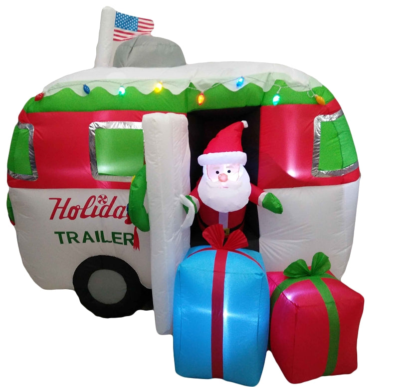90513 INFLATABLE SANTA TRAILER