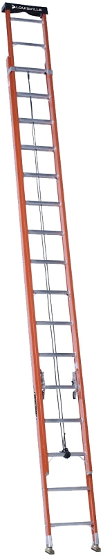 Louisville L-3022-PT Series L-3022-32PT Extension Ladder, 300 lb, 32-Step, 1-1/2 in D Step, Fiberglass