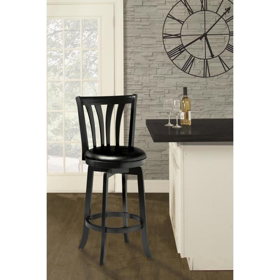 Hillsdale Furniture Savana Black Upholstered Swivel Bar Stool