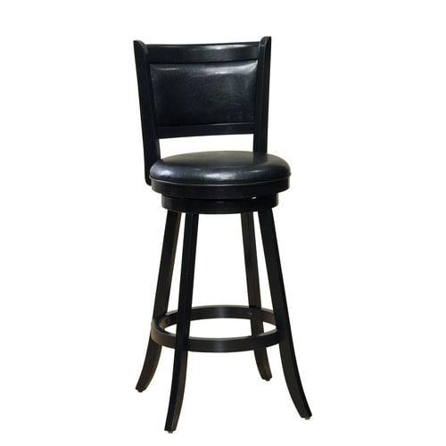 Hillsdale Furniture Dennery Black Counter Upholstered Swivel Bar Stool
