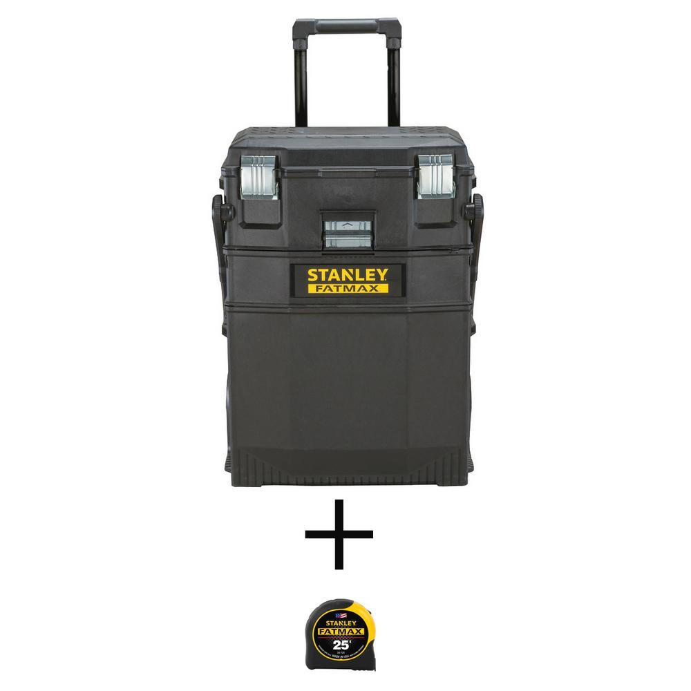 22 in. 4-in-1 Cantilever Mobile Tool Box with Bonus 25 ft. FATMAX Tape Measure