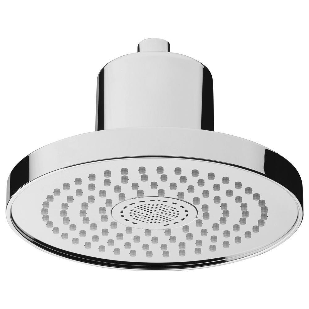Sound Techno 1-Pattern 2.5 GPM 7.87 in. Ceiling Mount Rain Shower Head with Integrated Bluetooth in Chrome