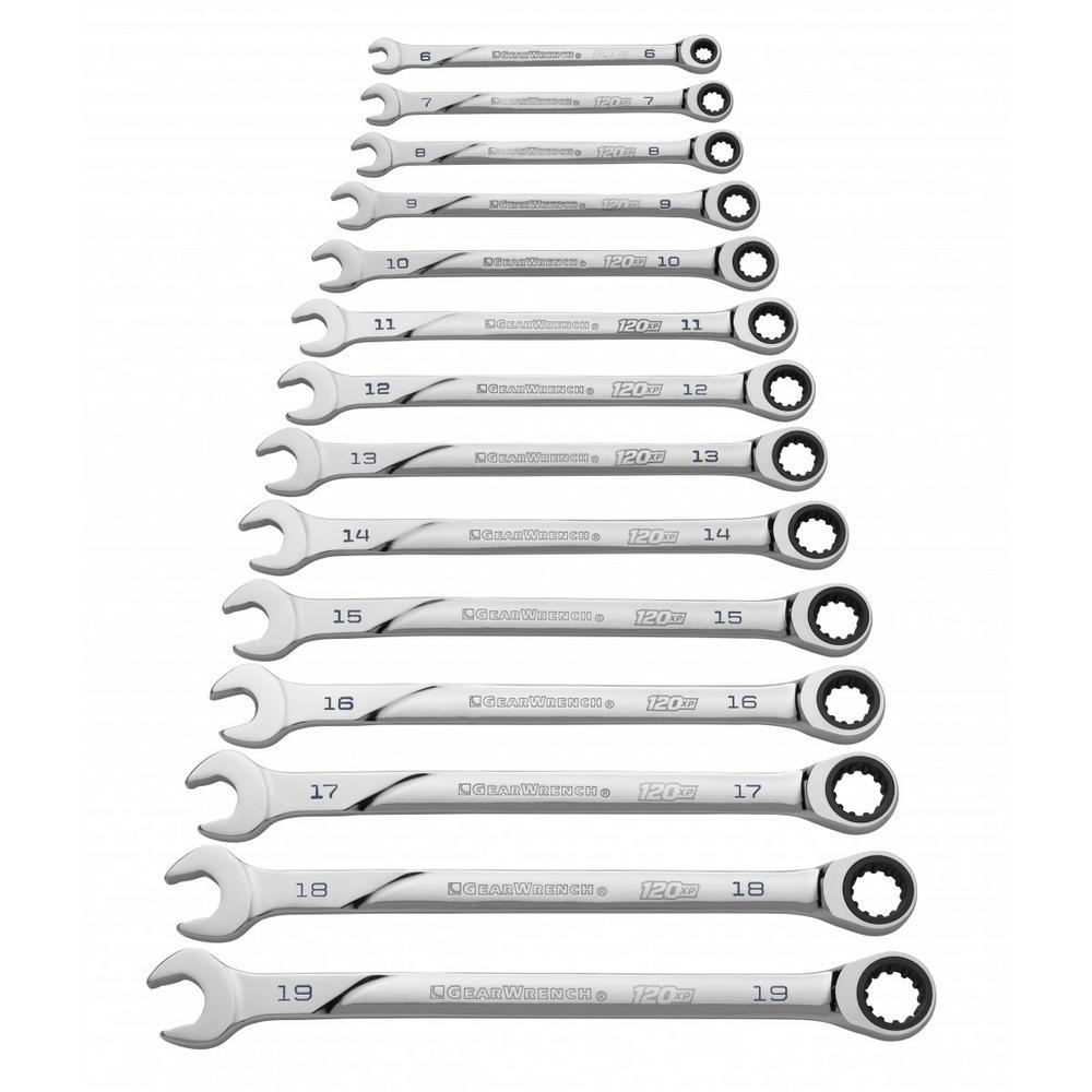 120XP Universal Spline XL Ratcheting Combination Metric Wrench Set (14-Piece)