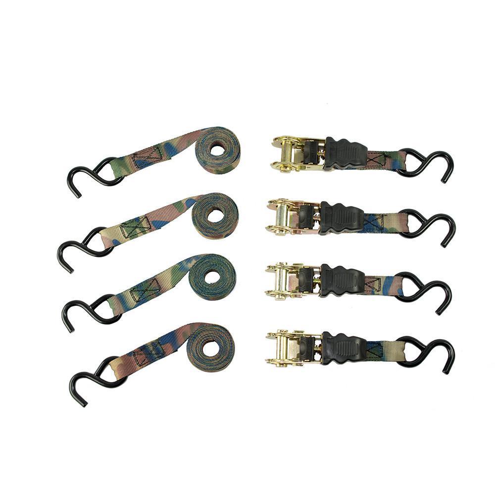 1 in. x 8 ft. Ratchet Strap (4-Pack)