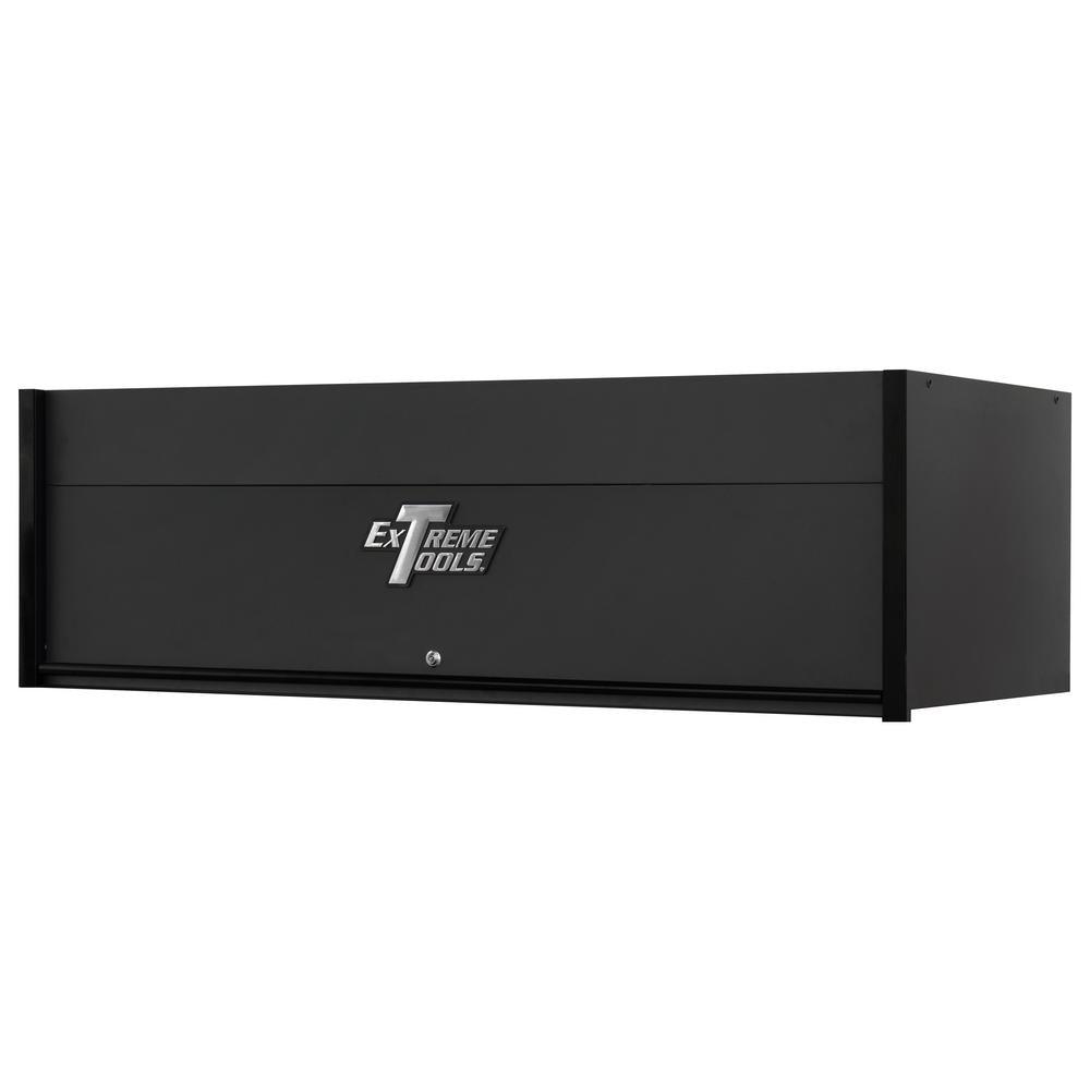 RX Professional 72 in. 0-Drawer Extreme Power Workstation Hutch in Matte Black with Black Handle