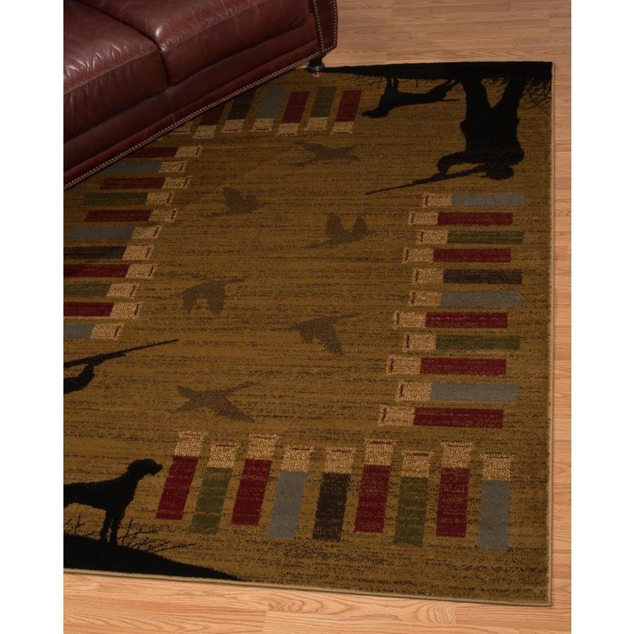United Weavers Of America Affinity 2 x 7 Gold Indoor Border Lodge Runner