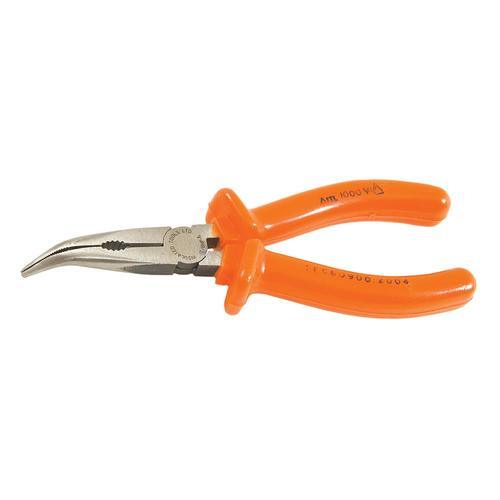 Jameson 6.25-in Insulated Electrical Bent Nose Pliers with Wire Cutter