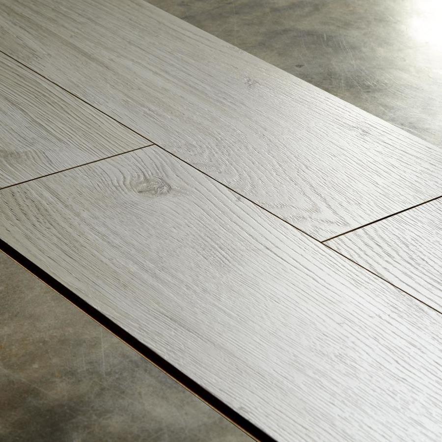 allen + roth Larimar Oak 7.59-in W x 50.7-in L Embossed Wood Plank Laminate Flooring