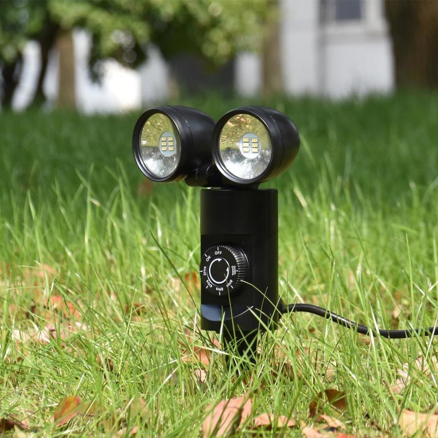 LINK2HOME Link2Home 480-Lumen 6-Watt Black Low Voltage Plug-in LED Landscape Flood Light