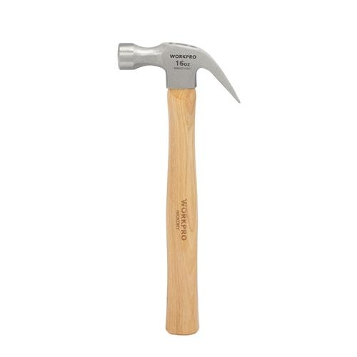 WORKPRO 16-oz Smooth Face Steel Head Wood Claw Hammer