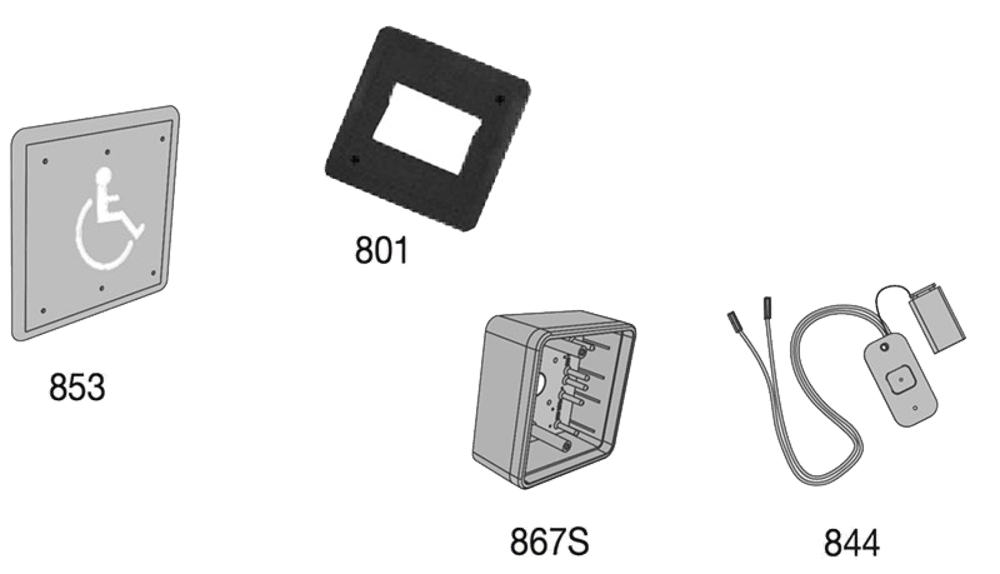 LCN 8310-3853WS Wireless Actuator, Wall Mount and Surface, Logo