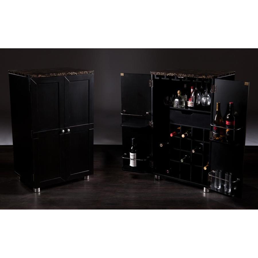 Boston Loft Furnishings Grapevine 24-in x 40-in Black Rectangle Cabinet Bar