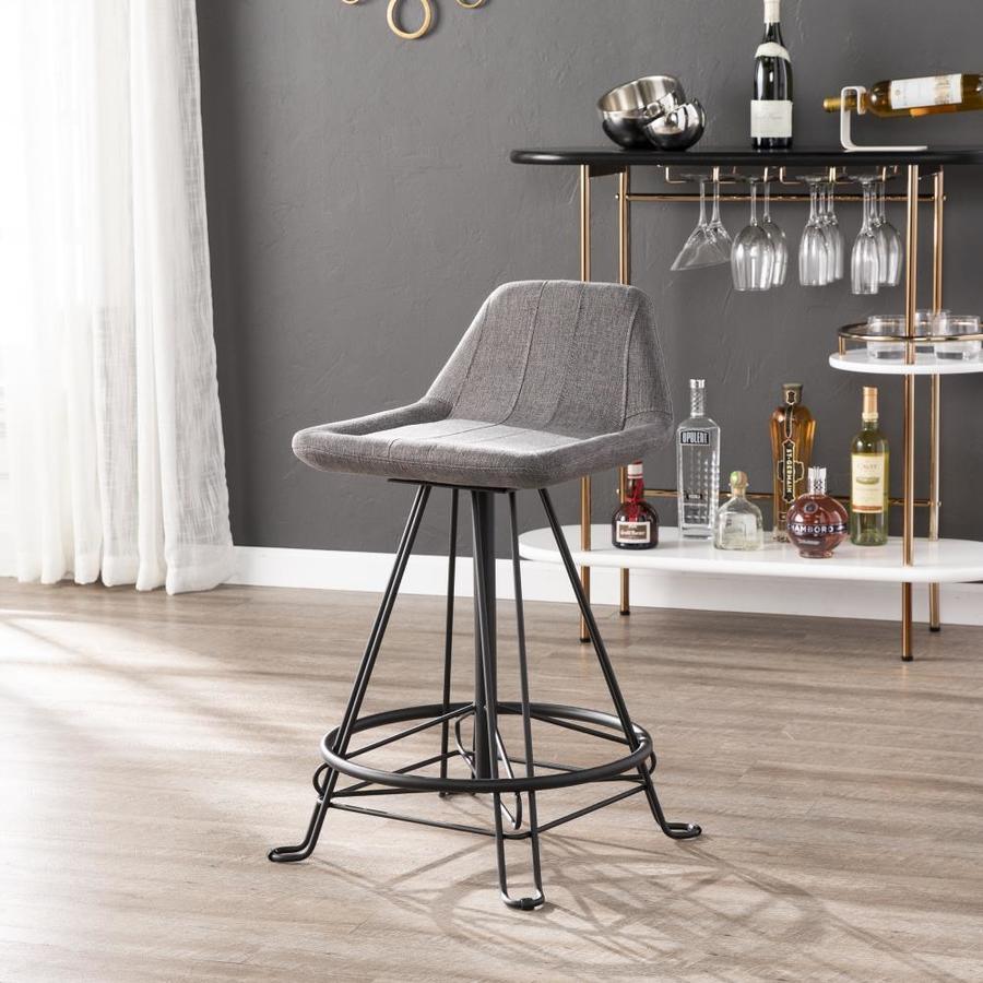 Boston Loft Furnishings Osguis Black, Gray Counter Upholstered Bar Stool