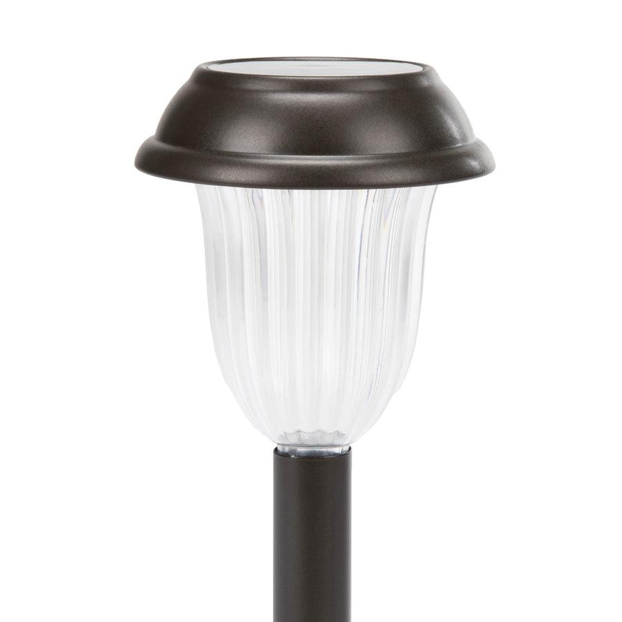 Portfolio 4-Pack 4Brighter (4.8-Lumen) Charcoal Brown Solar Integrated LED Path Light