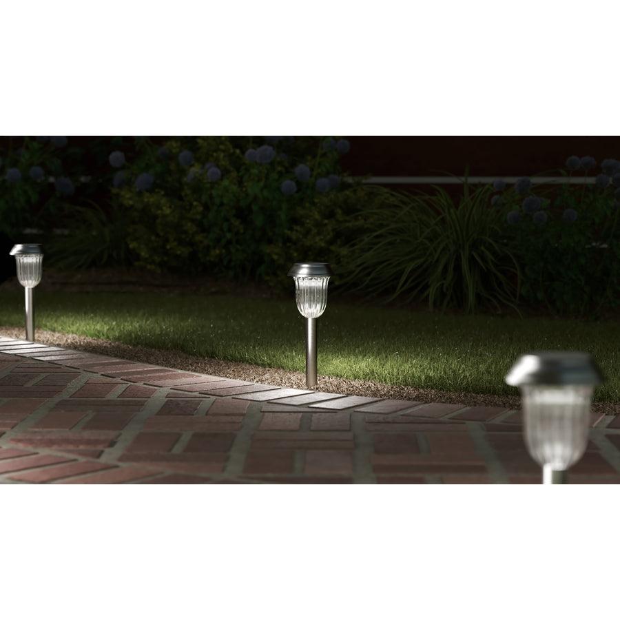 Portfolio 4Brighter (4.8-Lumen) Stainless Steel Solar Integrated LED Path Light