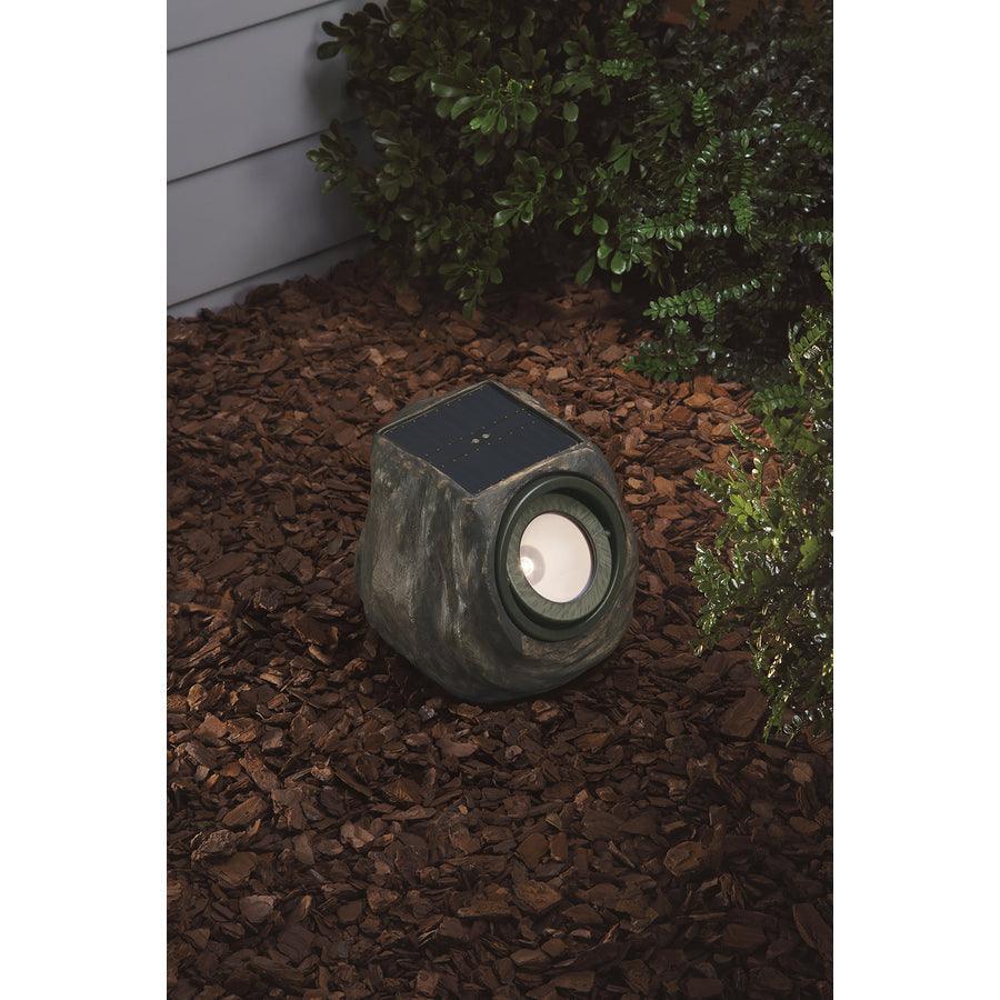 Portfolio 30-Lumen Grey Solar LED Landscape Flood Light