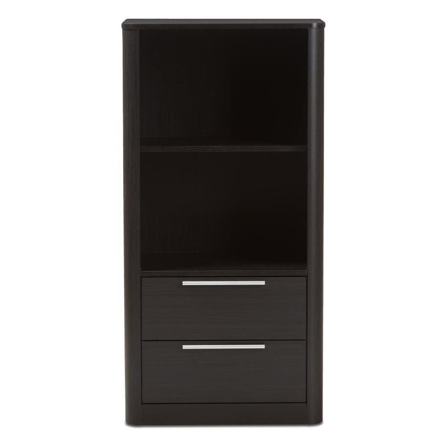 Baxton Studio Carlingford Espresso 2-Shelf Modular Bookcase