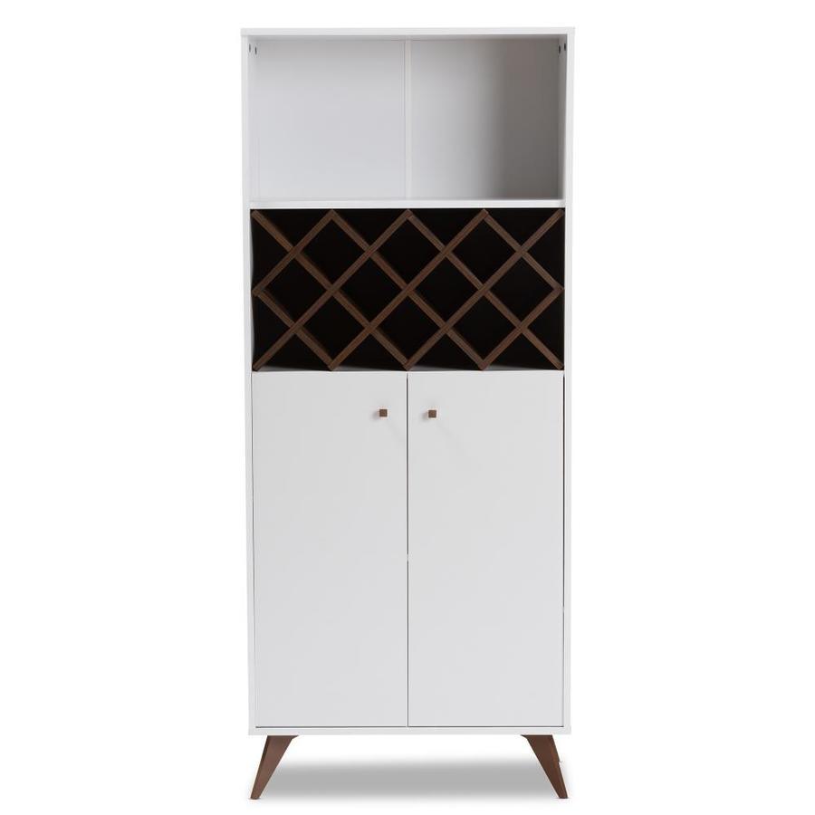 Baxton Studio Serafino Wine Cabinet- White