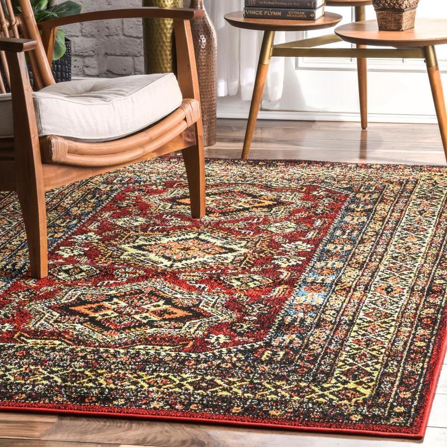 nuLOOM 7 x 9 Red Indoor/Outdoor Area Rug