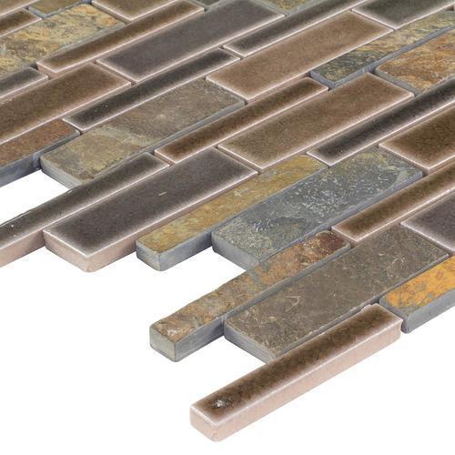 Elida Ceramica 3-in x 12-in Porcelain Linear Mosaic Tile Sample