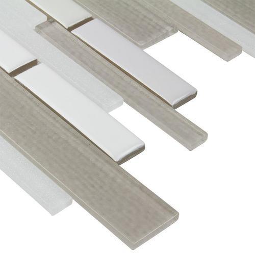 Elida Ceramica 6-in x 6-in Glass Linear Mosaic Tile Sample