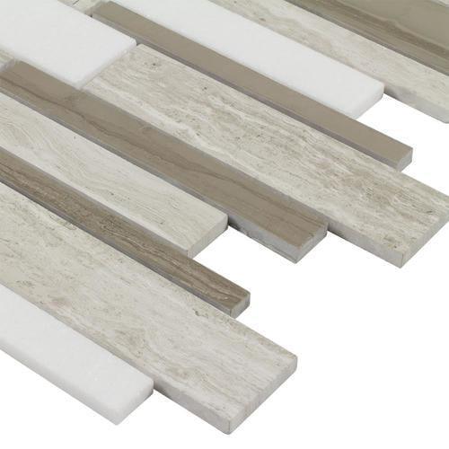 Elida Ceramica 3-in x 12-in Linear Mosaic Tile Sample