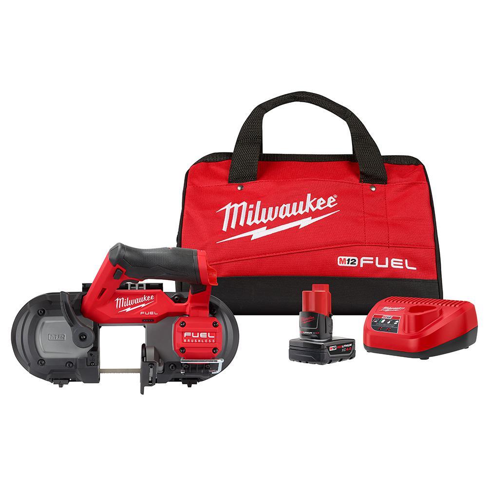 M12 FUEL 12-Volt Lithium-Ion Cordless Sub-Compact Band Saw XC Kit with One 4.0 Ah Battery, Charger and Hard Case